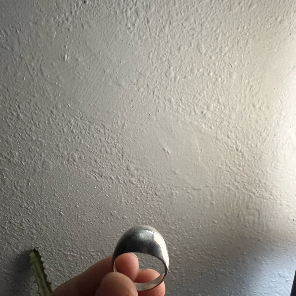 Unique Vintage sterling Silver Dome Ring